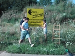 Aufstellung der ersten IGEL Schilder im IGEL-Land